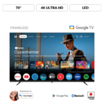 Imagen de Televisor 70" Isdbt 4k Uhd Google Tv Os con 47% de descuento