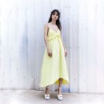 Imagen de Vestido Popelín Tirantes Sfera Mujer Amarillo con 83% de descuento
