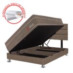 Imagen de Dormitorio Boxet Marrón Sirius 2 Plazas + 2 Almohadas + 1 Protector con 58% de descuento