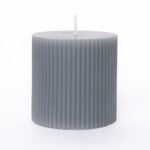 Imagen de Vela Stripe Gris 275g 7.5cm con 60% de descuento oferta online | SuperCupon