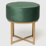 Imagen de Pouff Velvet Metal Verde 40x45cm con 50% de descuento oferta online | SuperCupon