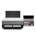 Imagen de Dormitorio con Cajones Polaris 2 Plz + Zapatera + 2 Almohadas con 51% de descuento oferta online | SuperCupon