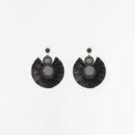 Imagen de Aretes Sfera Mujer Rafia Herradura Negro con 51% de descuento oferta online | SuperCupon