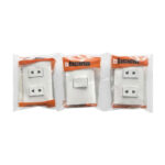 Imagen de Pack Modus 2 tomacorrientes dobles y 1 conmutador Bticino con 50% de descuento oferta online | SuperCupon