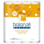 Imagen de Papel Higiénico BALANZÉ BÁSICOS Doble Hoja Paquete 40un con 18% de descuento oferta online | SuperCupon