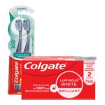 Imagen de Pack COLGATE Pasta Dental Luminous White 2x75ml + Cepillo de Dientes 360° Suave 2un con 17% de descuento oferta online | SuperCupon