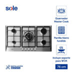Imagen de Cocina Encimera Sole SOLCO038 Acero Inoxidable 86cm con 30% de descuento oferta online | SuperCupon
