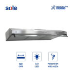 Imagen de Campana Extractora Convencional Sole Nueva Roma 2 Motores Acero Inoxidable 90cm con 30% de descuento oferta online | SuperCupon
