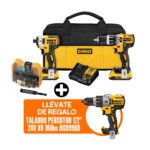 Imagen de COMBO Dewalt Inalámbrico DCK287D2-K16: Taladro Percutor + Atornillador de Impacto + Llave de Impacto + Set 16 Piezas con 42% de descuento oferta online | SuperCupon