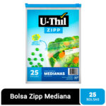 Imagen de Bolsas herméticas zipp U-THIL Medianas Paquete 25Un con 20% de descuento oferta online | SuperCupon