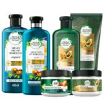 Imagen de Pack HERBAL ESSENCES Colección Argan Oil + Pequi & Aguacate (Shampoo 400ml + Acondicionador 400ml / 250ml + Mascarilla 300ml) con 29% de descuento oferta online | SuperCupon