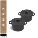 Imagen de Set x2 Mini Cocottes Smeg Negro con 67% de descuento oferta online | SuperCupon