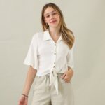 Imagen de Blusa Manga Corta Casual Mujer con 50% de descuento oferta online | SuperCupon