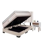 Imagen de Dormitorio Boxet Natten Queen + 2 Veladores + 2 Almohadas Viscoelásticas + Protector con 51% de descuento oferta online | SuperCupon