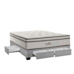 Imagen de Cama Con Cajones Fred 2 Plz Plata + 2 Almohadas Viscoelásticas + Protector con 51% de descuento oferta online | SuperCupon