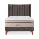 Imagen de Dormitorio Europeo Mild Queen + 2 Veladores Luxe + 2 Almohadas Viscoelásticas + Protector con 50% de descuento oferta online | SuperCupon