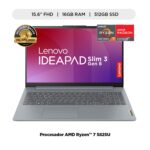Imagen de Laptop Amd Ryzen 7 16gb 512gb Ssd Ideapad Slim 3 Serie 5000 15.6" Fhd con 31% de descuento oferta online | SuperCupon