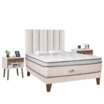 Imagen de Dormitorio Europeo Natten 2 Plz + 2 Veladores + 2 Almohadas Viscoelásticas + Protector con 51% de descuento oferta online | SuperCupon