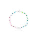 Imagen de Pulsera Plata Perla Cordon Colores con 50% de descuento oferta online | SuperCupon