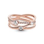 Imagen de Anillo Rose Triple Banda Brillante con 70% de descuento oferta online | SuperCupon