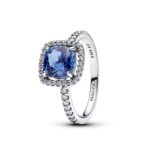 Imagen de Anillo Declaración Halo Cuadrado Azul Brillante con 50% de descuento oferta online | SuperCupon