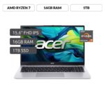 Imagen de Laptop Amd Ryzen 7 16gb 1tb Ssd W11 Aspire 15.6" con 31% de descuento oferta online | SuperCupon