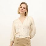 Imagen de Blusa Manga Larga Algodón Mujer con 50% de descuento oferta online | SuperCupon
