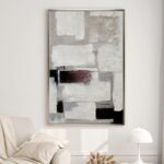 Imagen de Cuadro Pintura Abstracta Blanco 80x120cm con 59% de descuento oferta online | SuperCupon