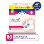 Imagen de Protectores Diarios para Incontinencia Tena Discreet Largos con Alas 80un con 21% de descuento oferta online | SuperCupon