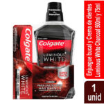 Imagen de Pack Colgate Luminous White Carbón: Enjuague Bucal + Pasta Dental con 38% de descuento oferta online | SuperCupon