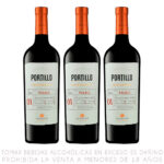 Imagen de Tripack Vino Tinto Malbec Portillo Botella 750ml con 43% de descuento oferta online | SuperCupon