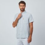 Imagen de Camisa Hombre Lino Rayas Manga Corta The Royal Parks con 56% de descuento oferta online | SuperCupon