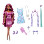Imagen de Muñeca Barbie Cabello Arcoiris Vestido Corazones con 55% de descuento oferta online | SuperCupon