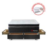 Imagen de Cama Platinium Con 4 Cajones 2 Plazas + 2 Almohadas + 1 Protector con 51% de descuento oferta online | SuperCupon
