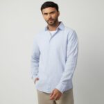 Imagen de Camisa Hombre Lino Rayas Manga Larga Malabar con 51% de descuento oferta online | SuperCupon