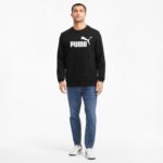 Imagen de Polera Deportiva para Hombre Puma Ess Big Logo Crew Fl Negro con 50% de descuento oferta online | SuperCupon
