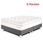 Imagen de Cama Paraíso Royal Dynasty Queen Acero + 2 almohadas viscoelásticas + protector con 51% de descuento oferta online | SuperCupon