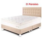 Imagen de Juego de Dormitorio Paraíso Royal Prince King Champagne + 2 almohadas viscoelásticas + protector con 50% de descuento oferta online | SuperCupon