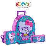 Imagen de Pack Mochila Con Ruedas Carry On + Lonchera + Cartuchera Hellokitty Ranger Dlx Tela 3D con 50% de descuento oferta online | SuperCupon