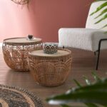 Imagen de Set x 2 Mesas Auxiliares Estilo Rattan 45x35/40x31cm Orange con 51% de descuento oferta online | SuperCupon