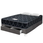 Imagen de Cama PARAISO Consul Black con Cajones 2 Plazas + Almohadas + Protector con 54% de descuento oferta online | SuperCupon