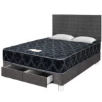 Imagen de Dormitorio PARAISO Consul Black con Cajones 2 Plazas + Almohadas + Protector con 54% de descuento oferta online | SuperCupon