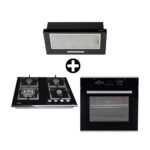 Imagen de COMBO FDV: Cocina Encimera Empotrable Black 60 + Horno Empotrable Black 56 litros + Campana Extraíble Twin 60 Acero Inoxidable Negro con 35% de descuento oferta online | SuperCupon