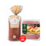 Imagen de Pack Jamón Pizza BRAEDT Queso Edam Paquete 370g + Pan de Molde LA FLORENCIA Integal Bolsa 350g con 17% de descuento oferta online | SuperCupon