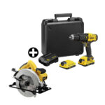 Imagen de COMBO Taladro 20V Max SCD711C2K-B2 Stanley + Sierra Circular SC16 1600W + 2 Discos 7-1/4" Stanley con 37% de descuento oferta online | SuperCupon