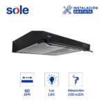 Imagen de Campana Sole NYX 60 cm Negra con 45% de descuento oferta online | SuperCupon