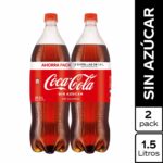 Imagen de Gaseosa COCA COLA Sin Azúcar 2Pack Botella 1.5L con 22% de descuento oferta online | SuperCupon