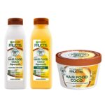 Imagen de Pack FRUCTIS Hair Food Coco Shampoo Frasco 300ml + Acondicionador Frasco 300ml + Crema Reparadora Frasco 350ml con 24% de descuento oferta online | SuperCupon