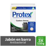 Imagen de Jabón en Barra PROTEX Carbón Detox 3x110g con 17% de descuento oferta online | SuperCupon