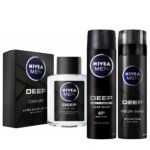Imagen de Pack NIVEA Men Deep Desodorante Spray Black Frasco 150ml + Bálsamo After Shave Frasco 100ml + Espuma de Afeitar Frasco 200ml con 36% de descuento oferta online | SuperCupon